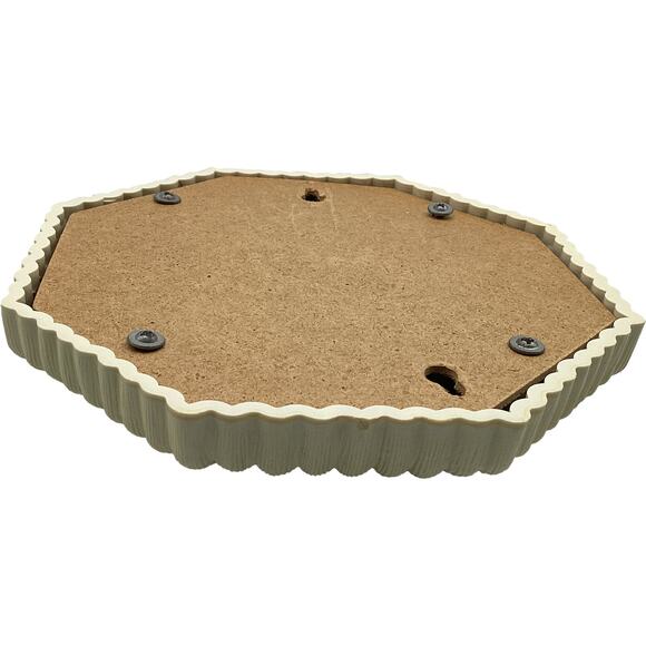 Vintage HOMCO 7" Mirror Faux Wicker/Rattan Octagonal 1970s Cottage Wall Decor - Picture 4 of 8